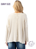 Curvy Rustic Heartbeat Pullover