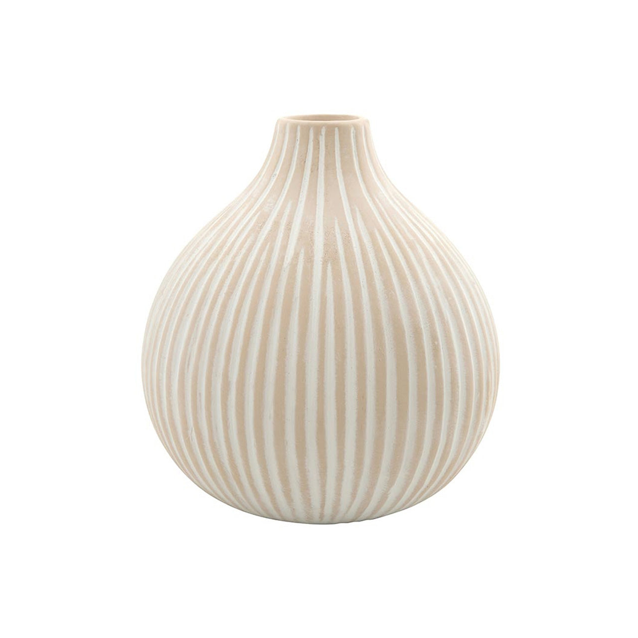 Blush Striped Droplet Vase