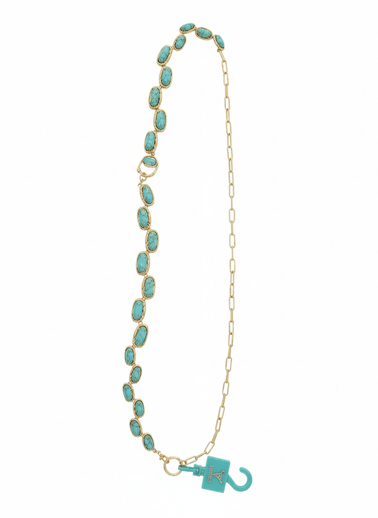 Golden Desert Turquoise Chain Belt