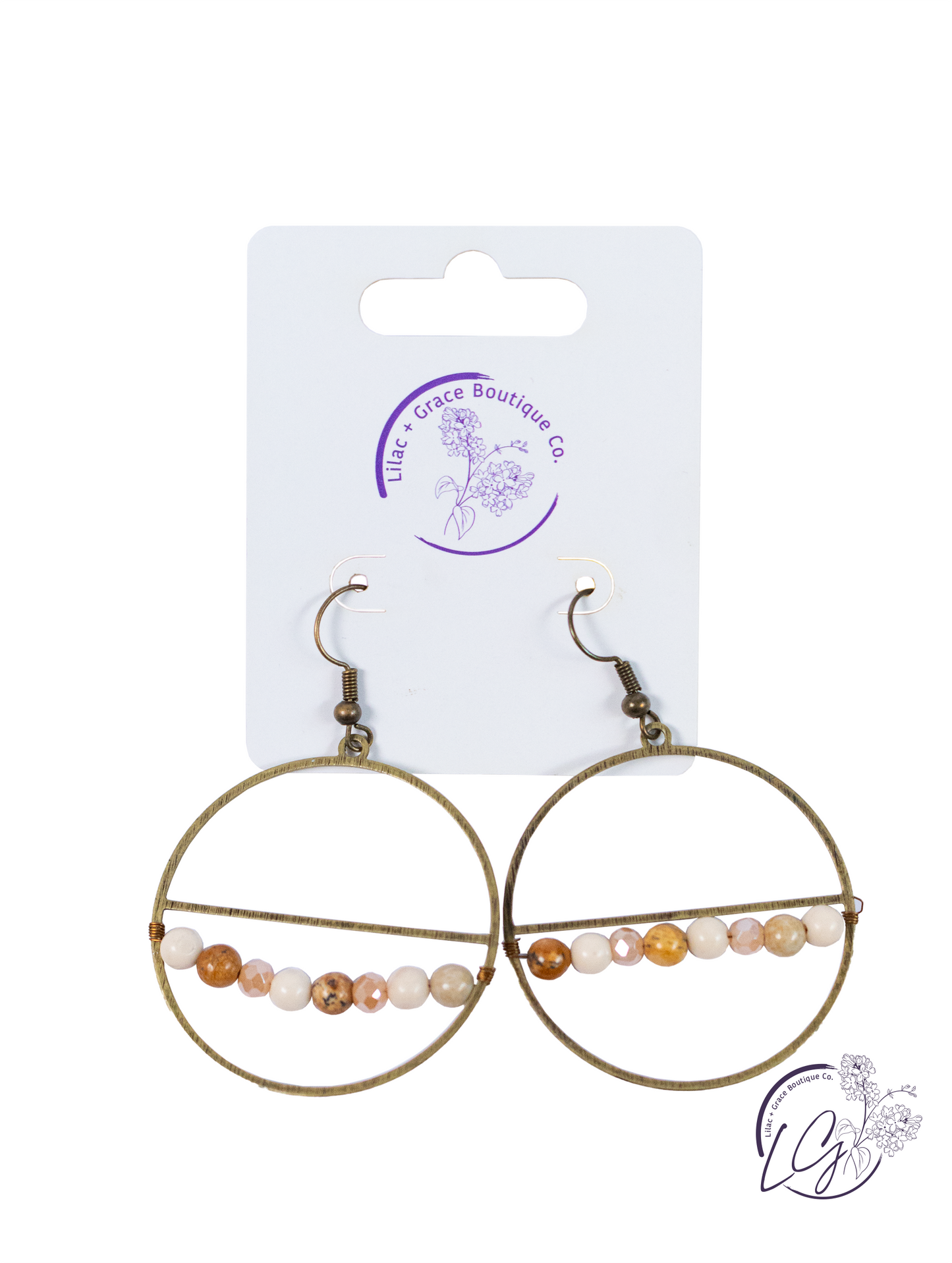 Gemstone Circle Earring