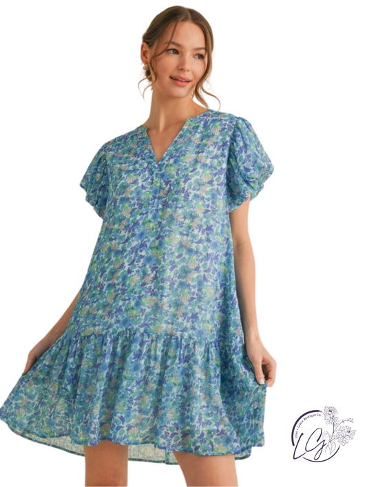 Whirlwind Petals Chiffon Flounce Dress