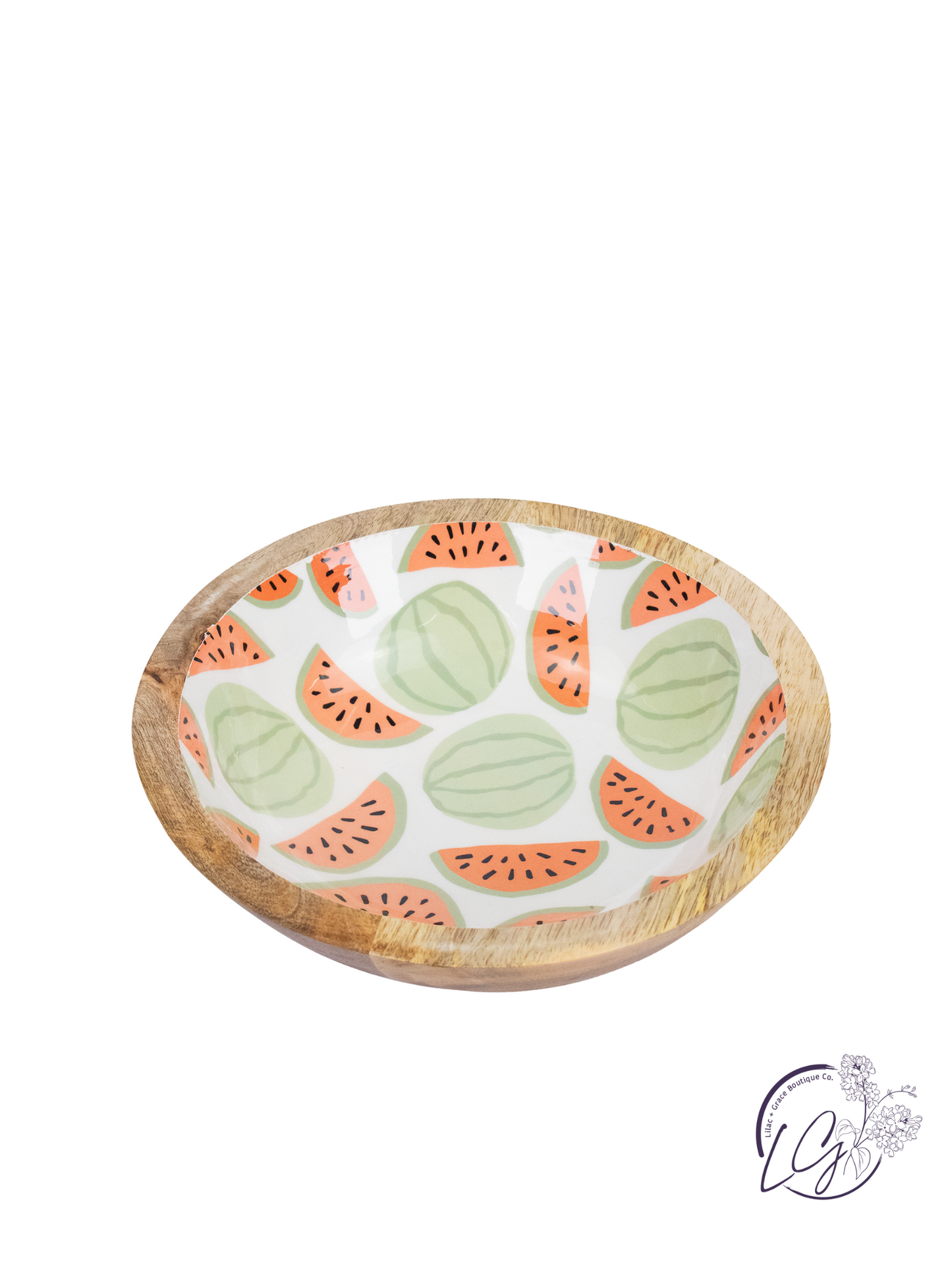 Enameled Mango Wood Bowls