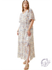 Curvy Tea And Flowers Dress