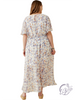 Curvy Tea And Flowers Dress