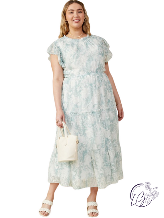 Curvy Wildrose Embroidered Tank Dress