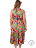 Curvy Sunny Hues Belted Dress