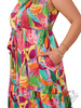Curvy Sunny Hues Belted Dress