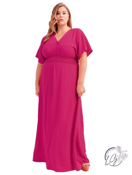 Curvy Elegant Embrace Maxi Dress