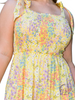 Curvy Daffodils Glow Midi Dress