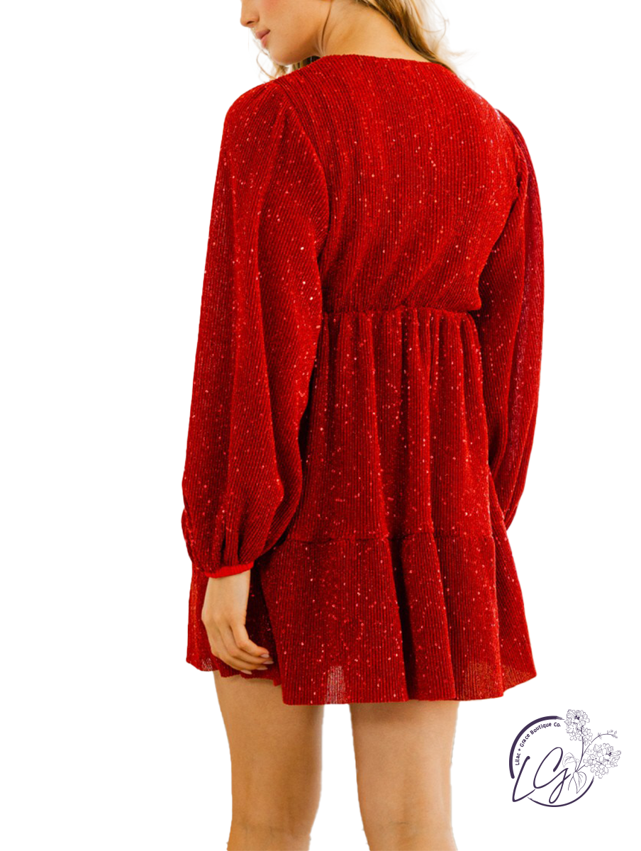 Glitter Gala Mini Dress