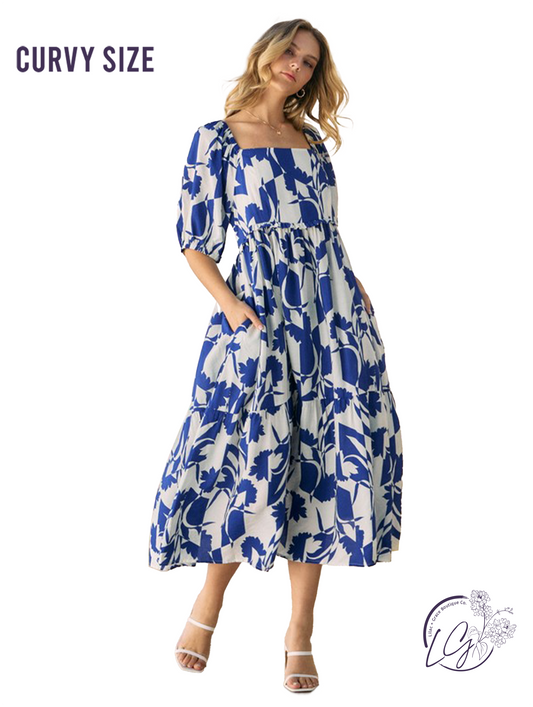 Curvy Hello, Sunshine Babydoll Midi Dress