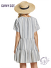 Curvy Boho Delight Tiered Mini Dress