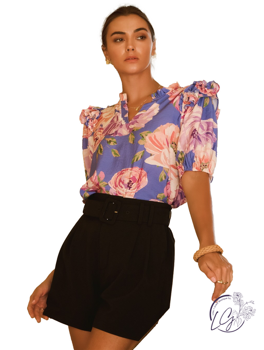 Curvy Sketchsong Printed Blouse