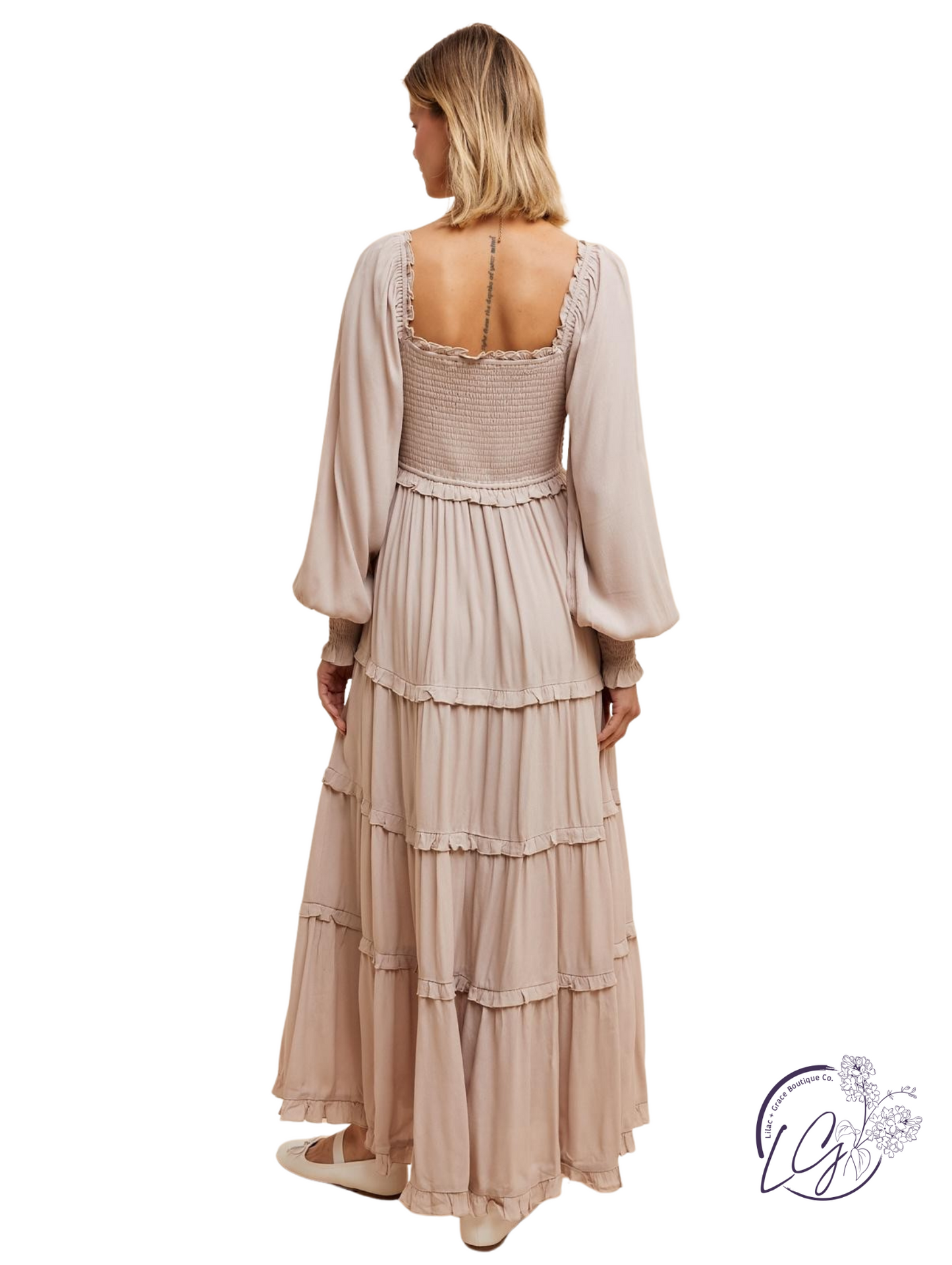 Pumpkin Spice Tiered Maxi Dress
