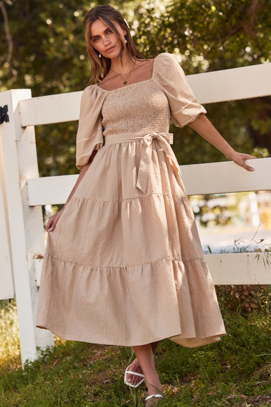 Sunlit Charm Midi Dress