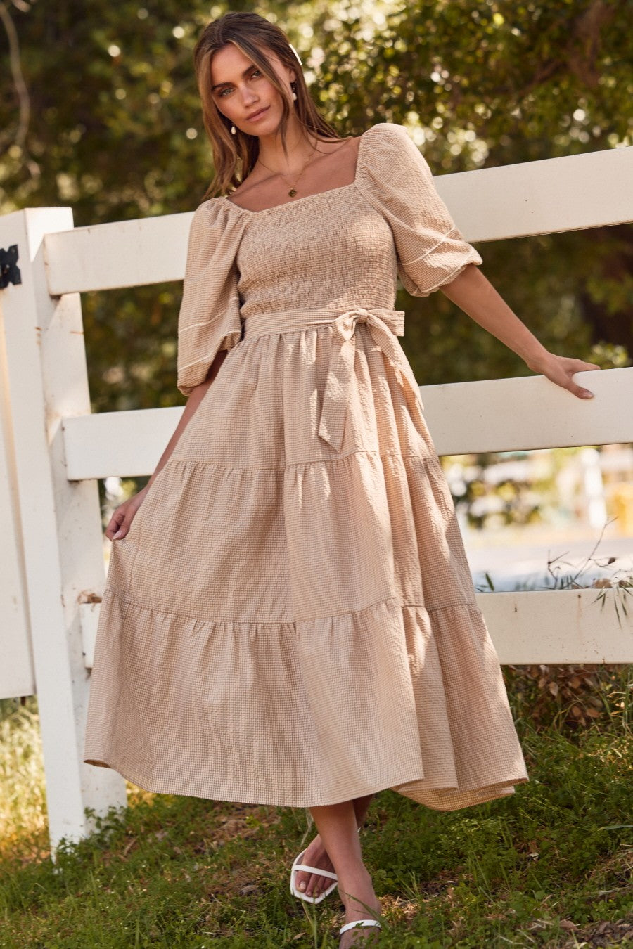 Sunlit Charm Midi Dress