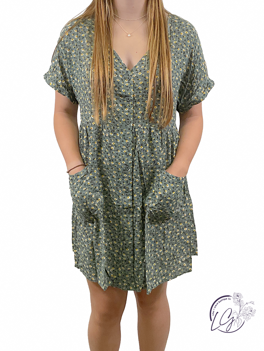 Curvy Whimsical Button-Down Dress