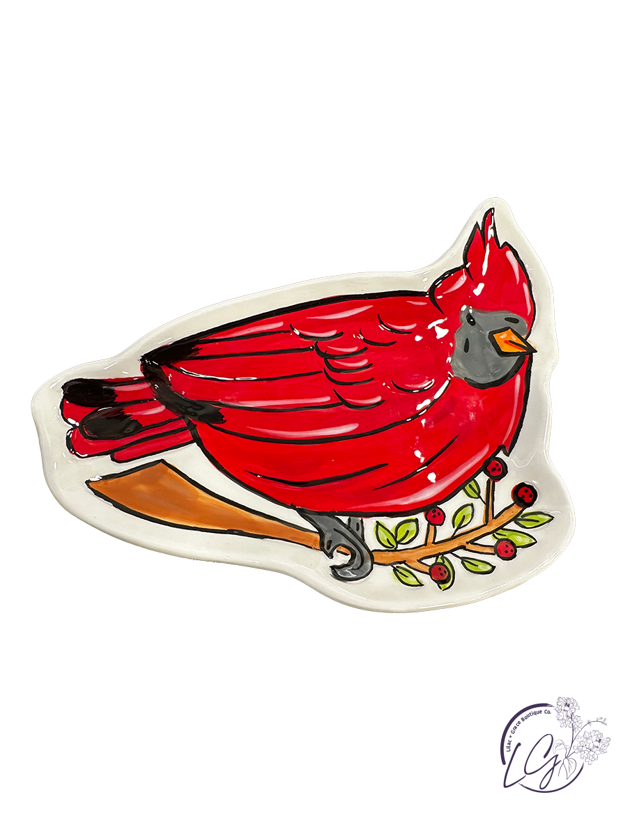 Red Bird Trinket Tray