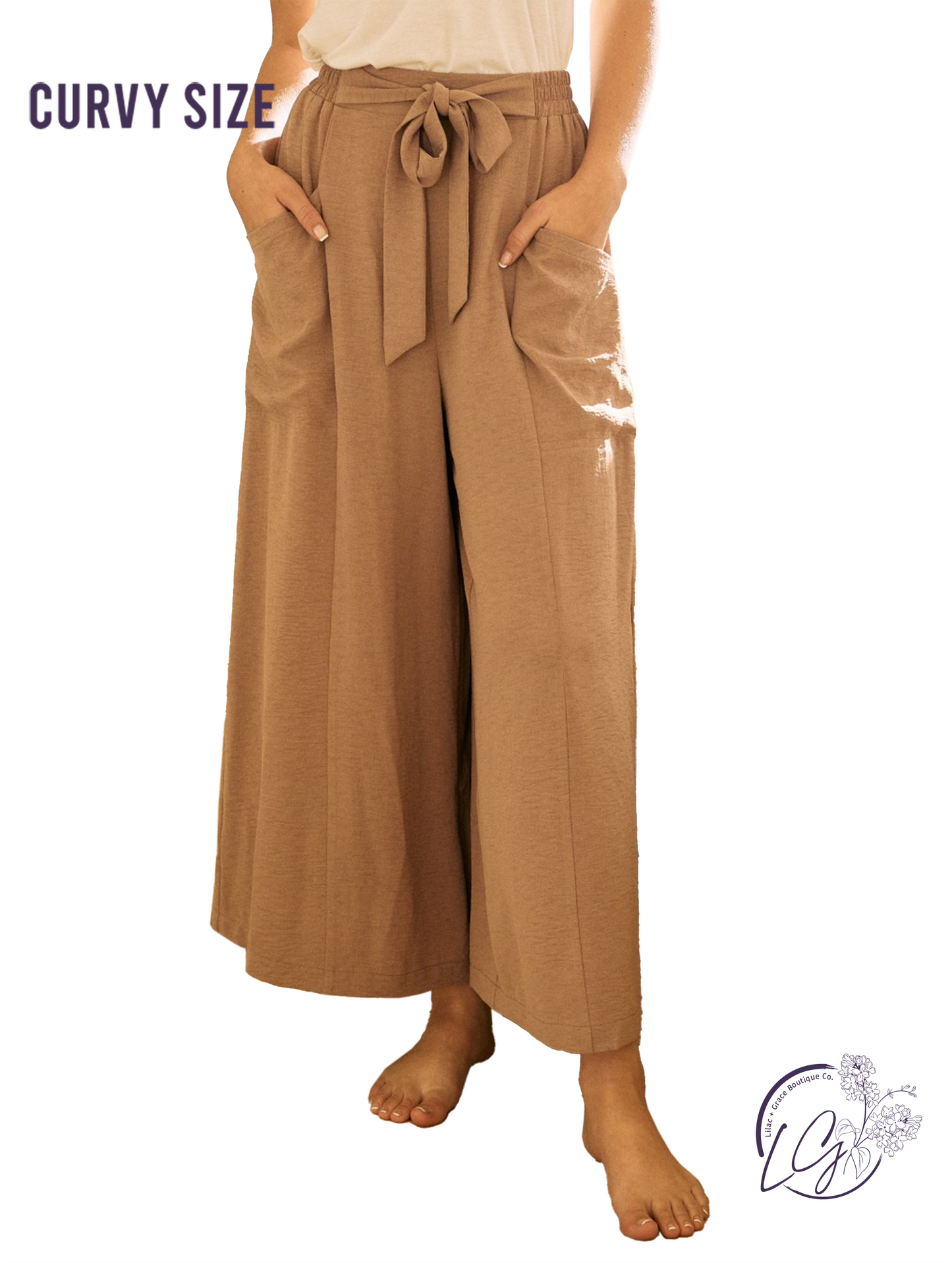 Curvy Sidewalk Stories Wide Leg Pants