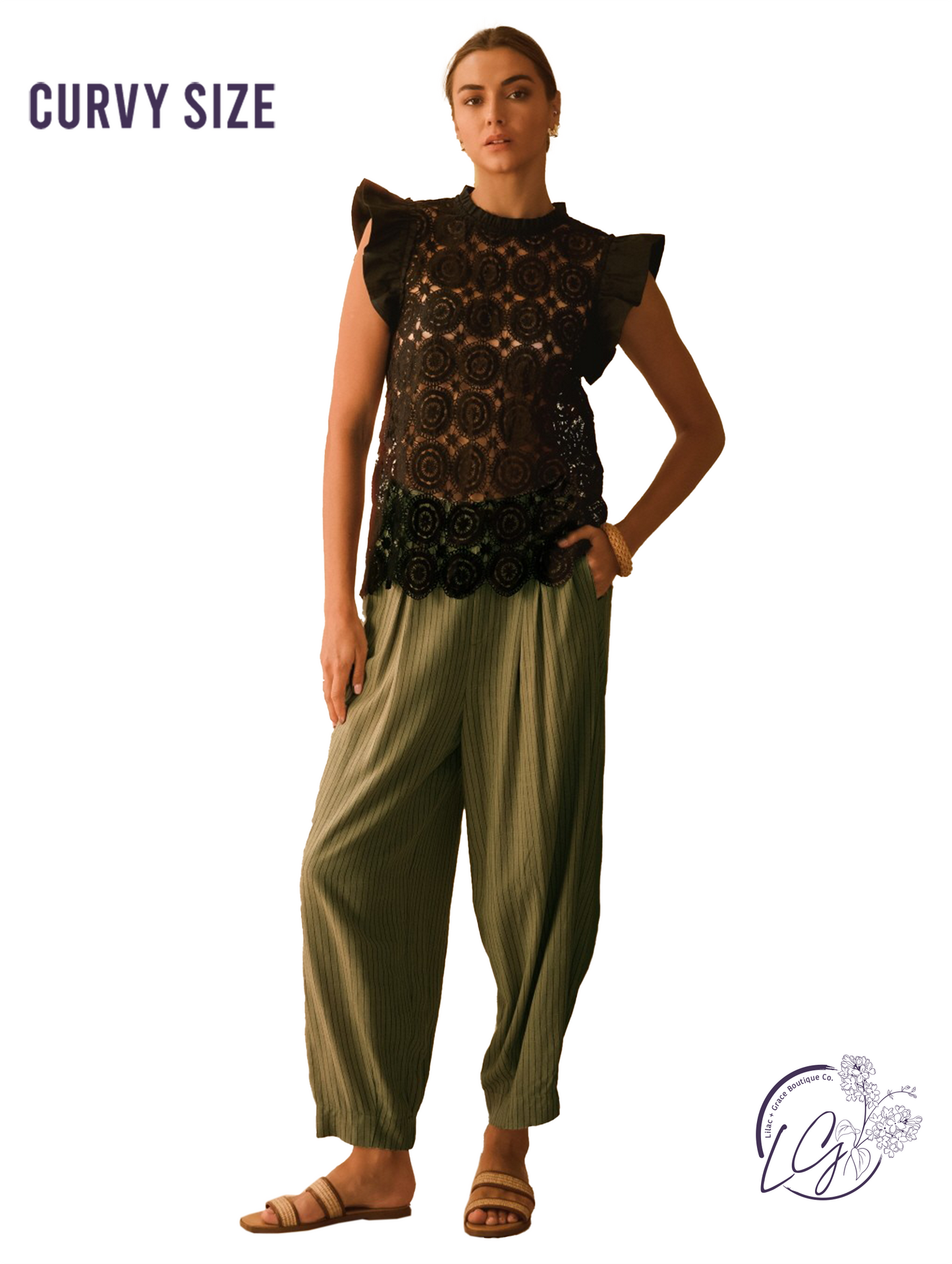 Curvy Float in Line Pleated Bubble Pant