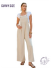 Curvy Dive Into Paradise Overall Jumpsuit