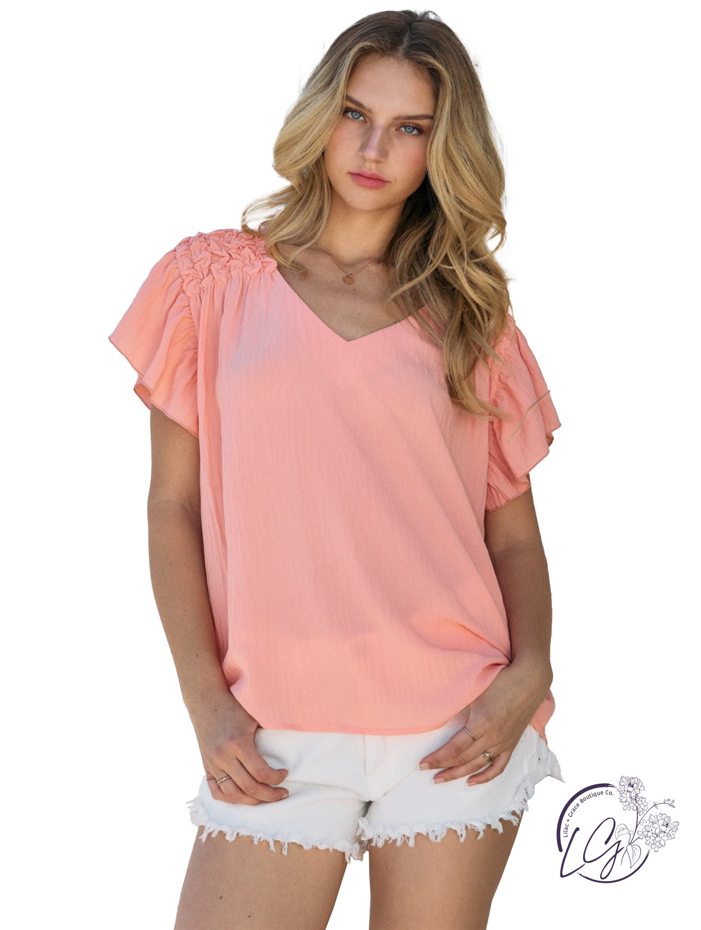 Peachy Sunset Glow Blouse