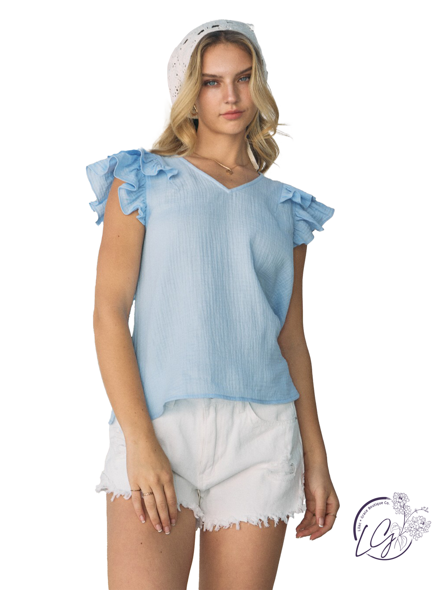 Sunday Brunch Ruffle Sleeve Blouse