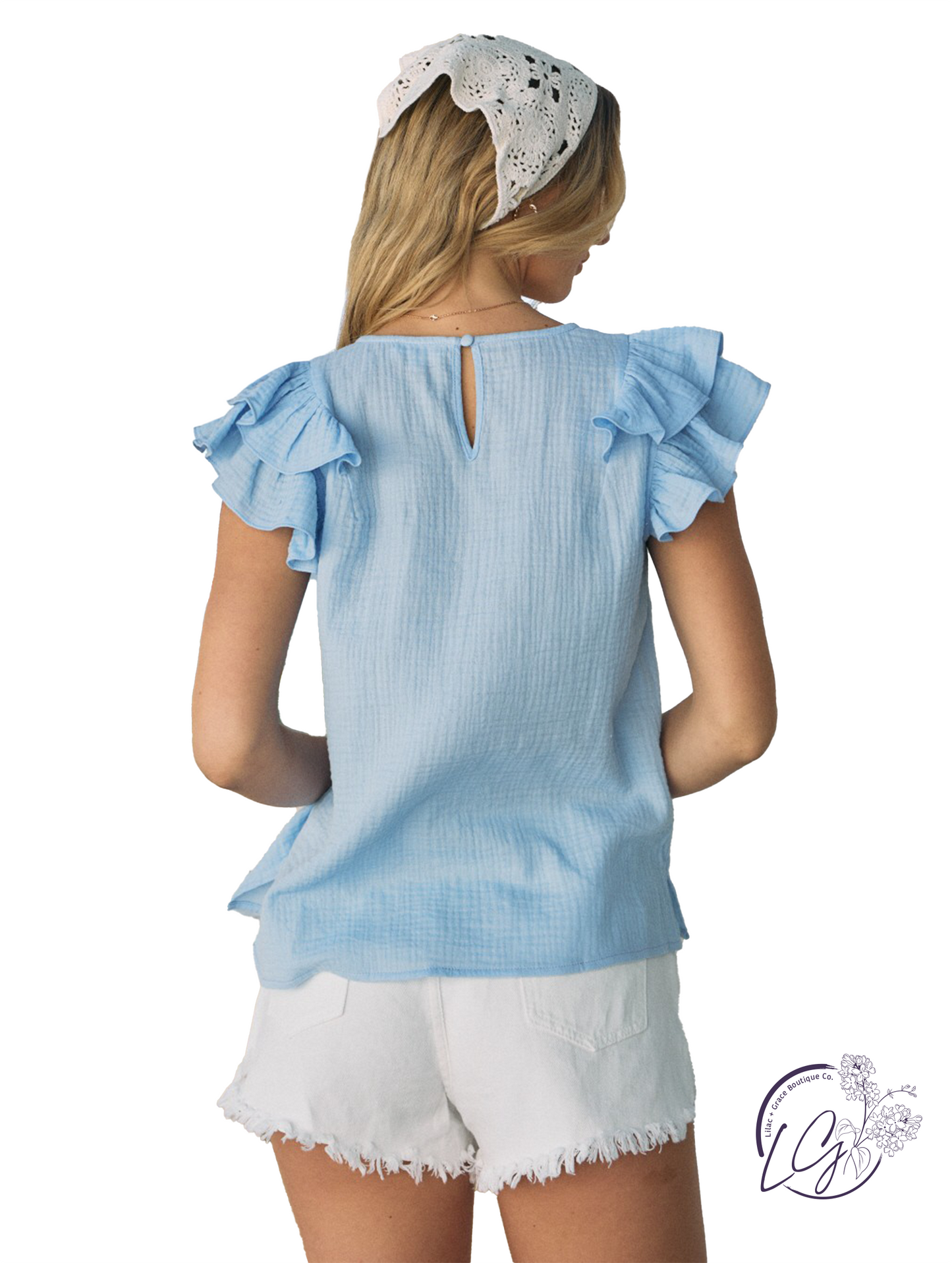 Sunday Brunch Ruffle Sleeve Blouse