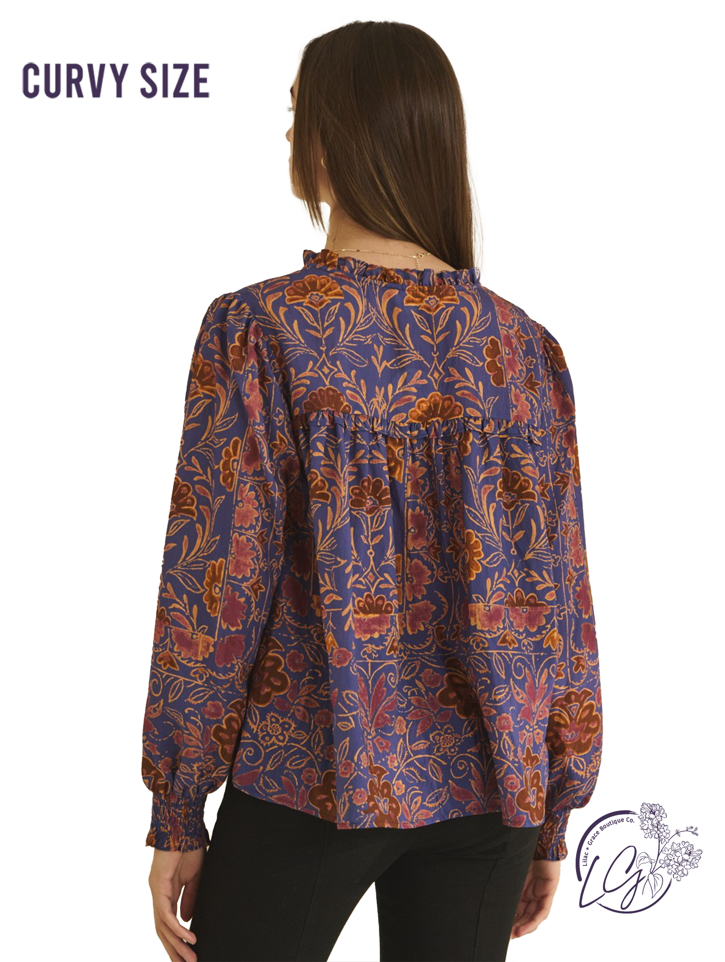 Curvy Roam The Land Printed Blouse