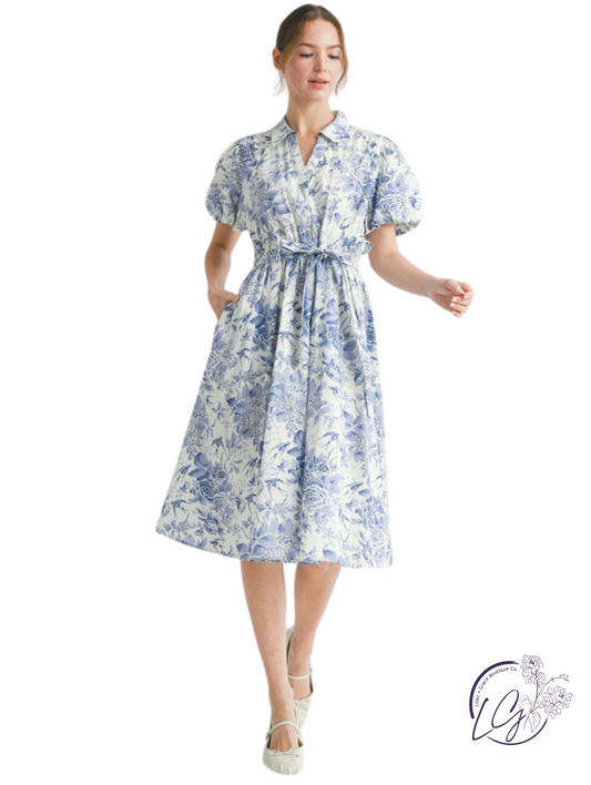 Marble Streets Midi Dress