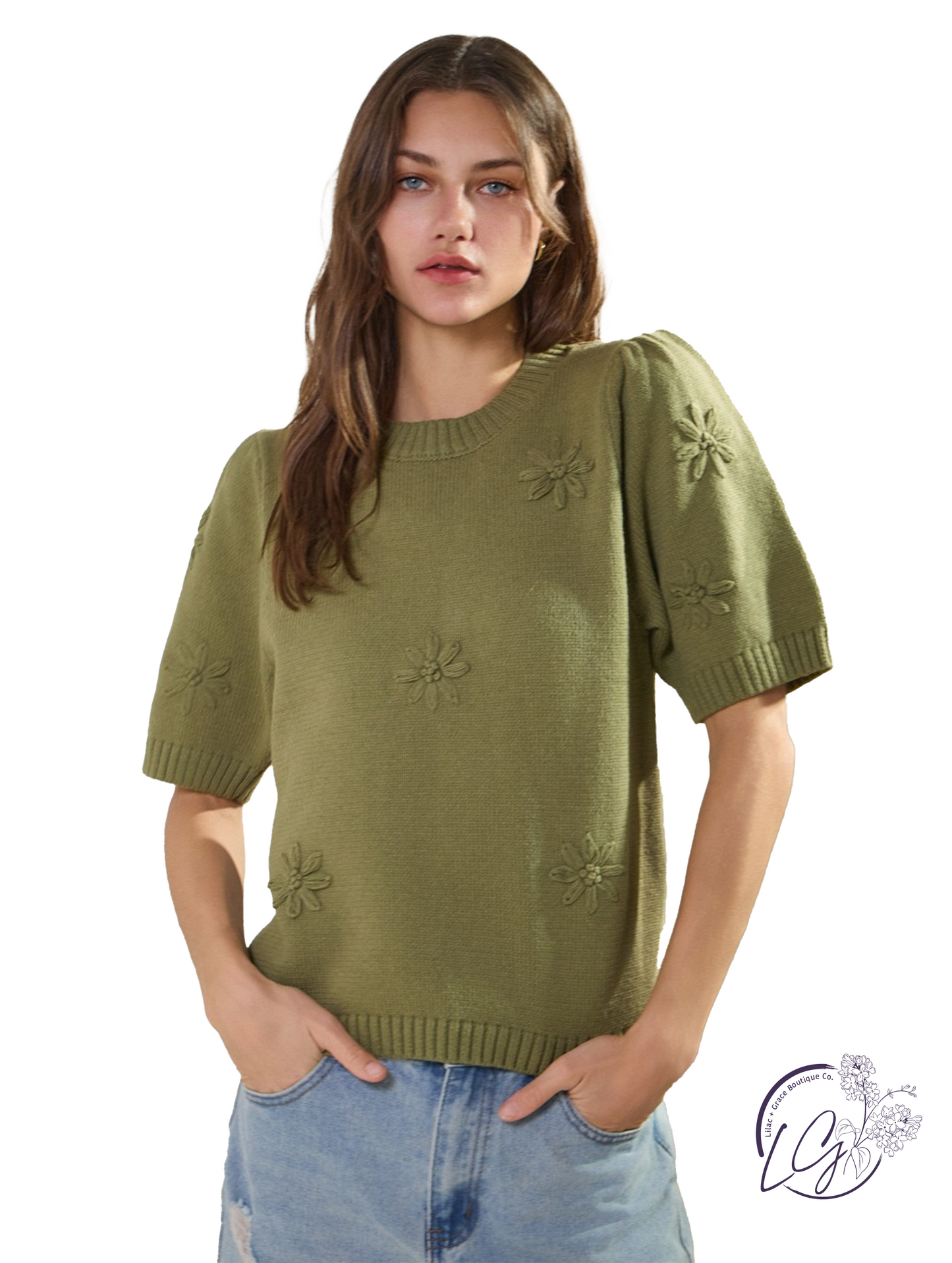 Curvy Softspoken Stitch Knit Sweater