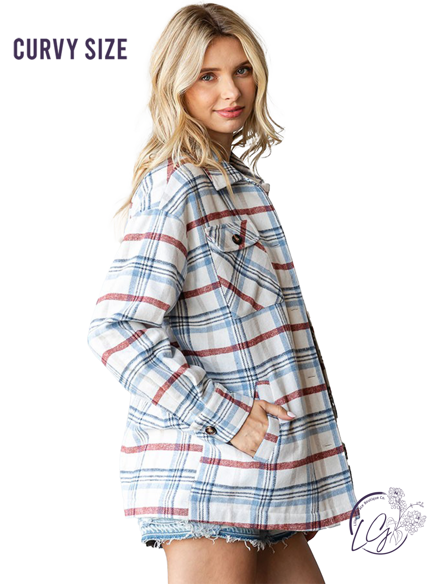 Curvy Stonetrail Shacket