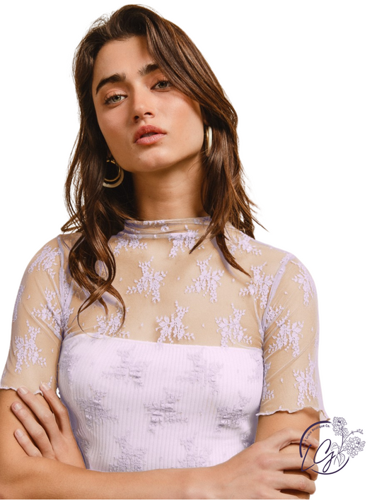 Floating Veils Mesh Top