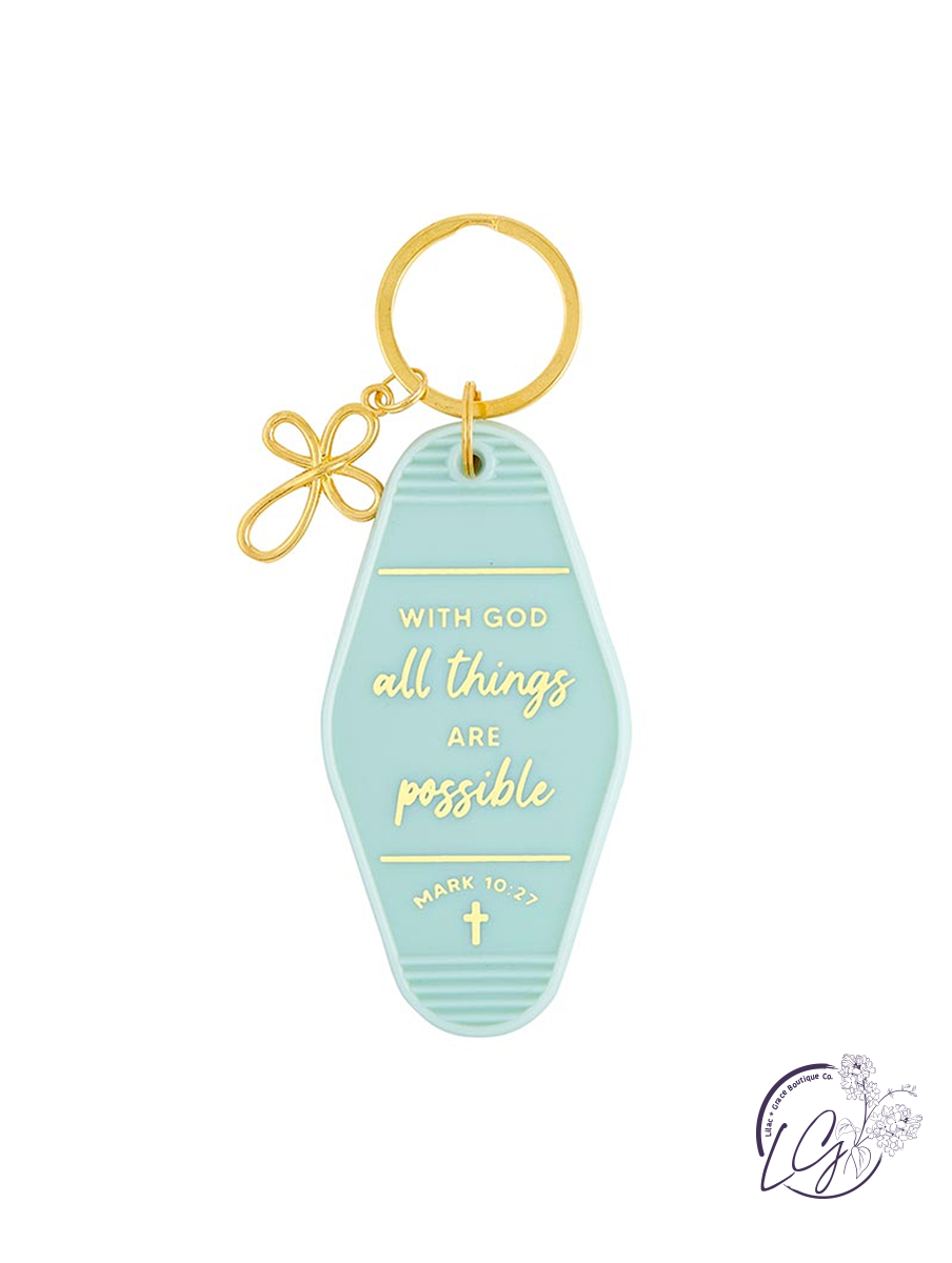 Scripture Keychain - Mark 10:27