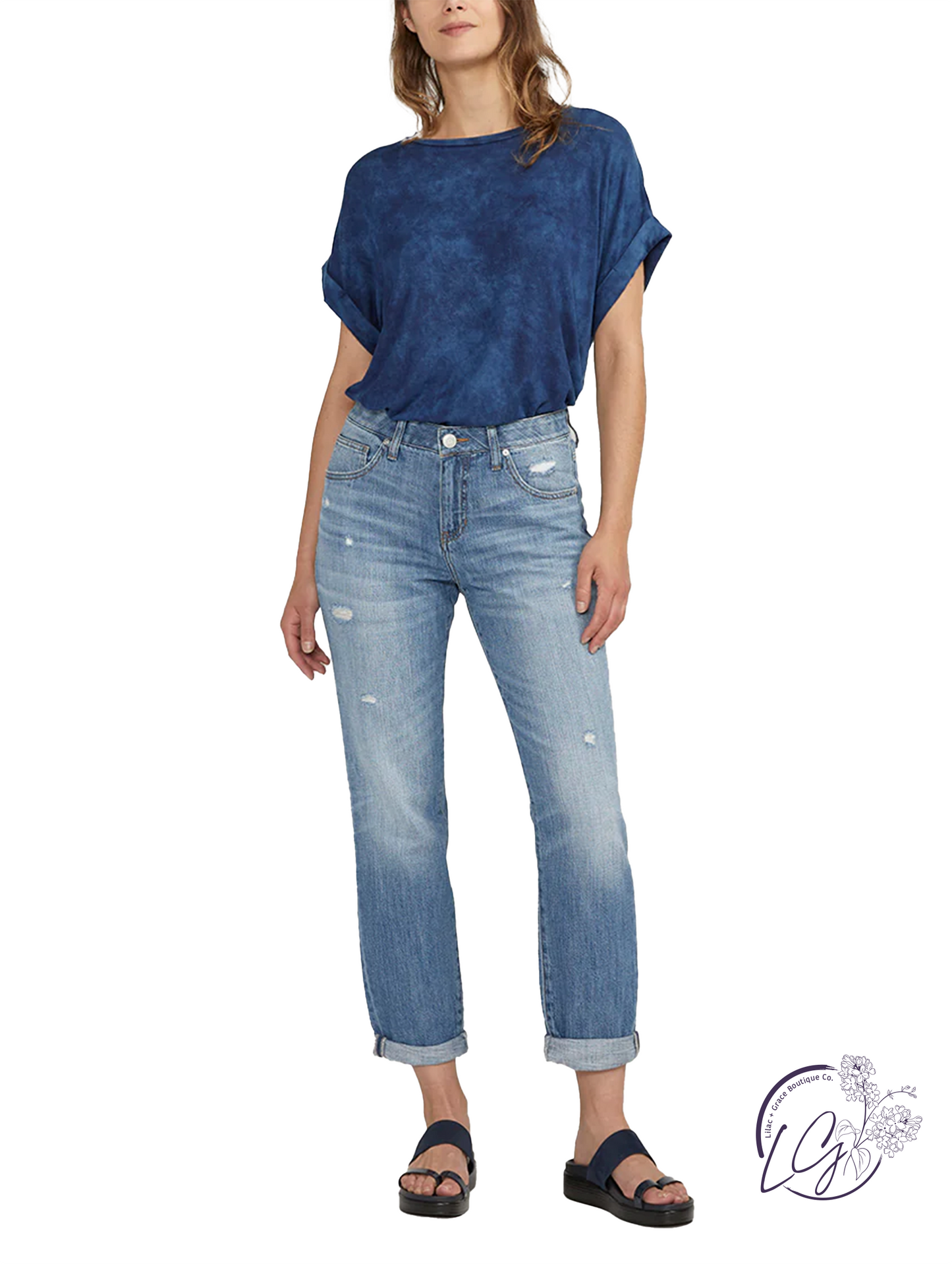 Solene High-Rise Crop Flare Jeans by Jag