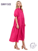 Curvy Flowing Freedom Midi Dress