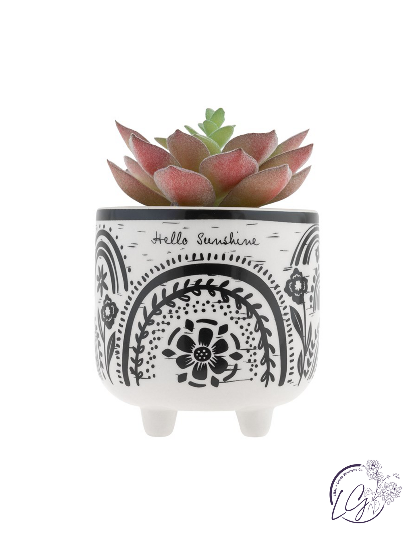 Boho Footed Pot Rainbow