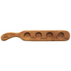 Teak Wood Flight W/Glasses