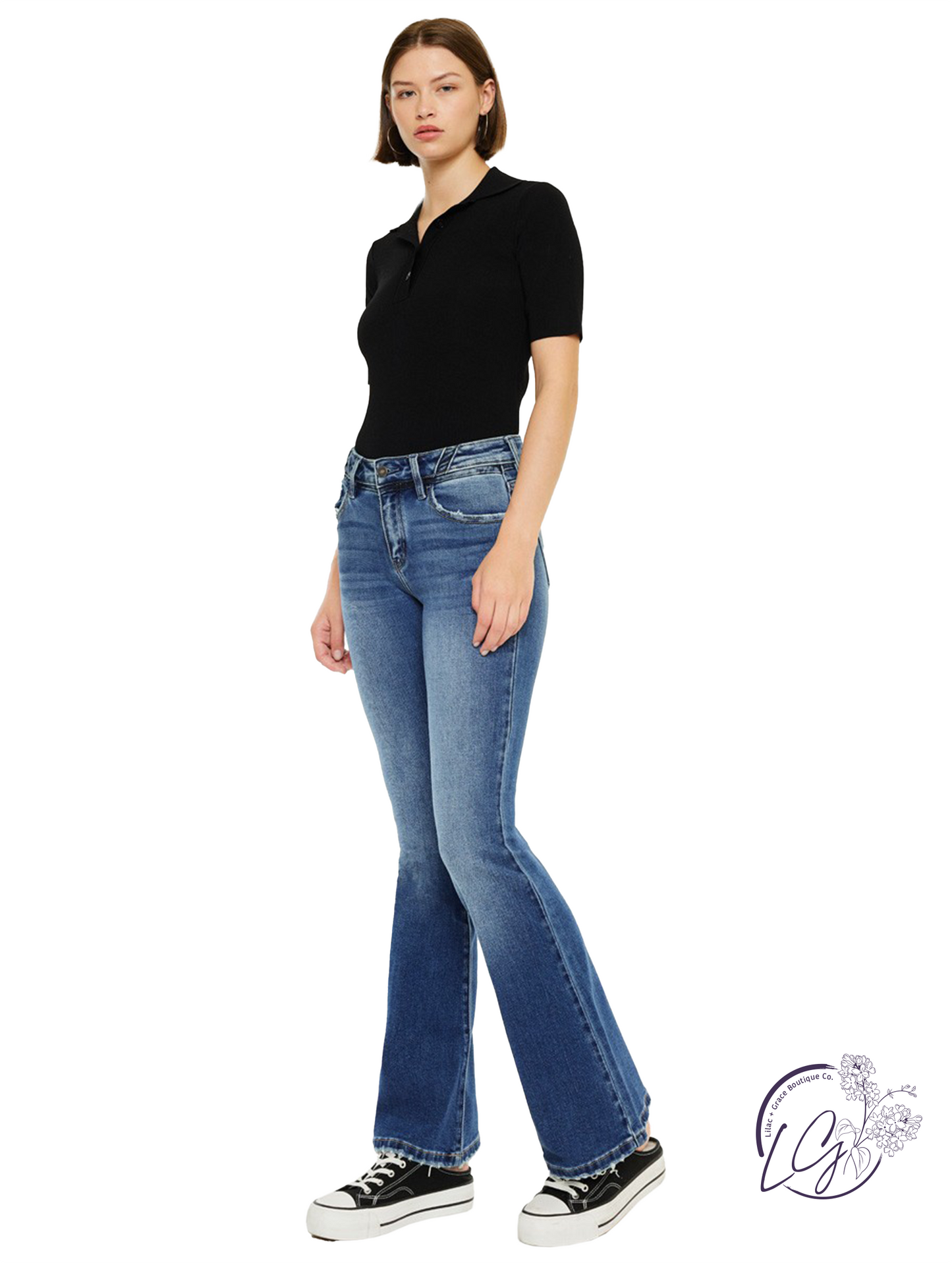 Hattie Mid Rise Flare Jeans