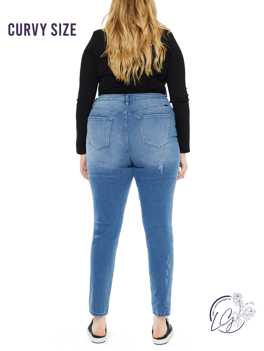 Curvy Imogen High Rise Super Skinny Jeans by Kancan