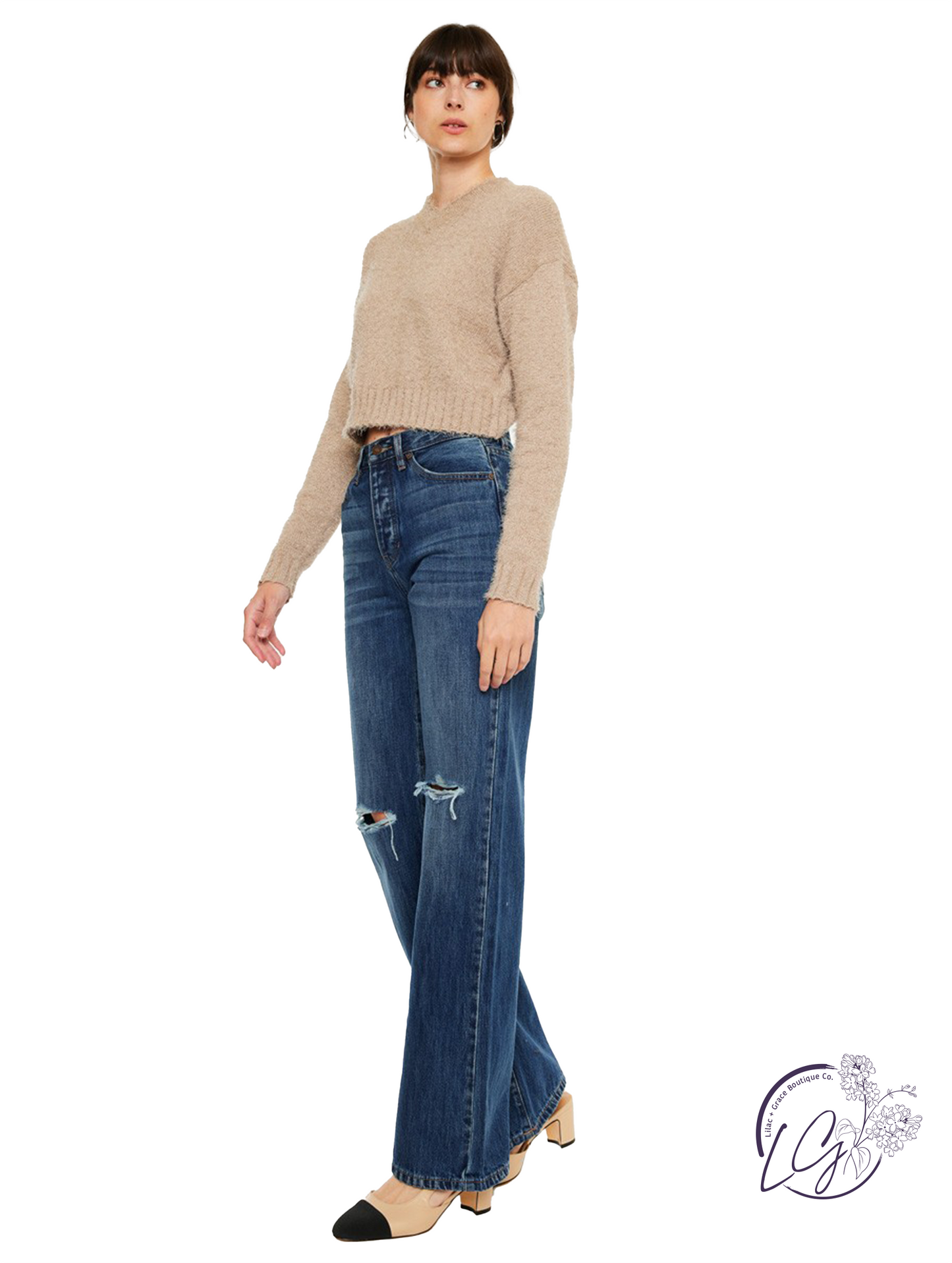 Amelia Ultra High-Rise '90s Wide Flare Jeans by Kan Can