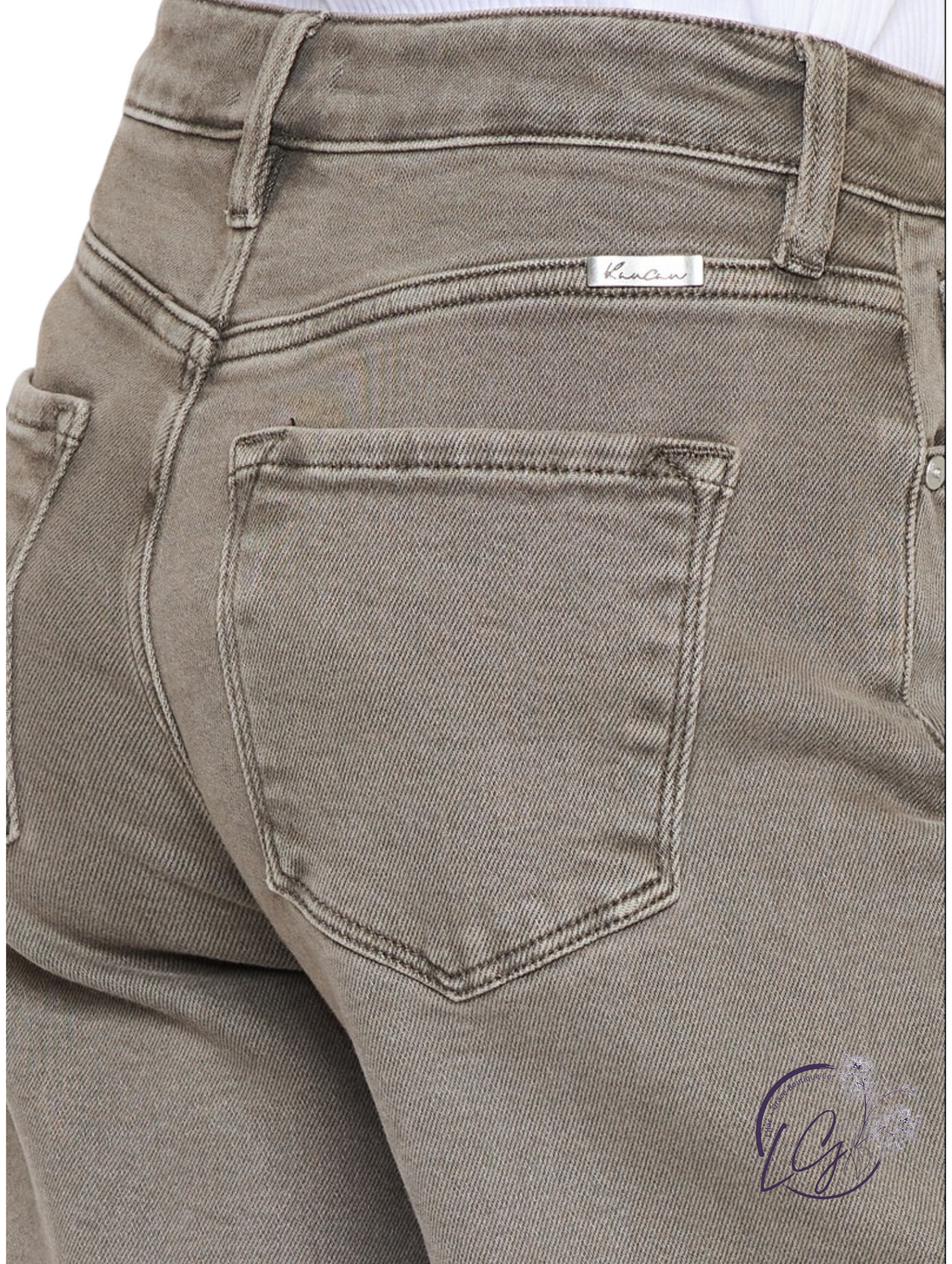 Charlee High Rise Crop Wide Leg by KanCan