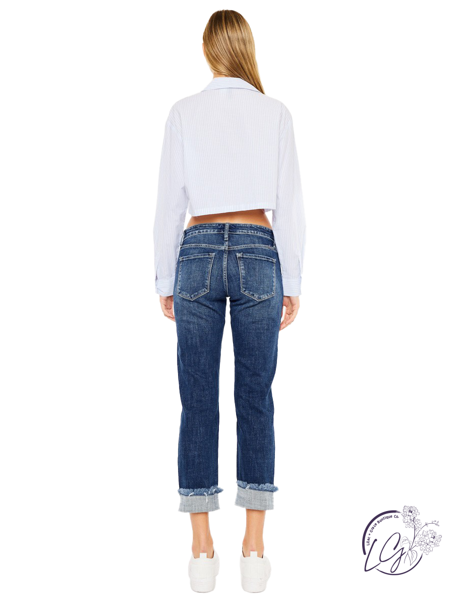 Liv Mid Rise Boyfriend Jeans By Kancan