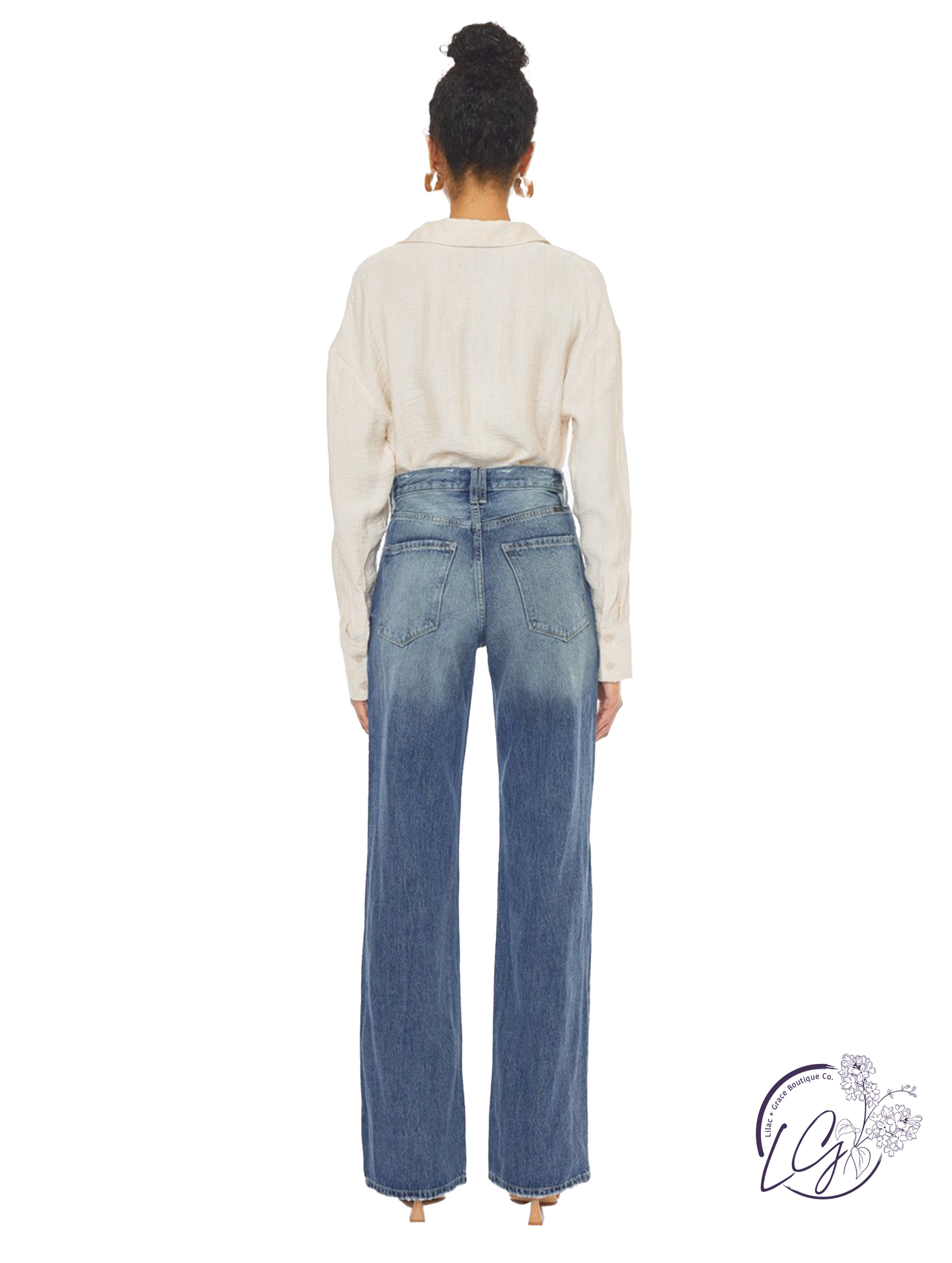 Felicity Ultra High-Rise '90s Wide Leg Flare Jeans by Kan Can