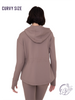 Curvy Hooded Jacquard Knit Jacket