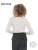 Curvy Streamline Scoop Neck Top