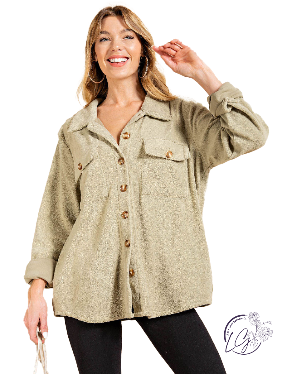 Dreamy Warm Fleece Shirt Jacket