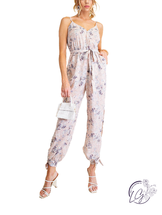 Petal Perfection Tie-Ankle Jumpsuit