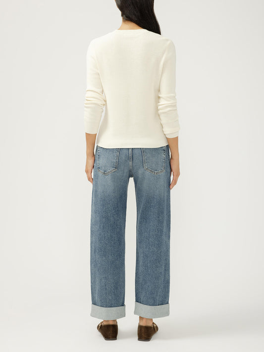 Quinn Mid Rise Straight Leg Ankle by Silver Jeans Non Distressed