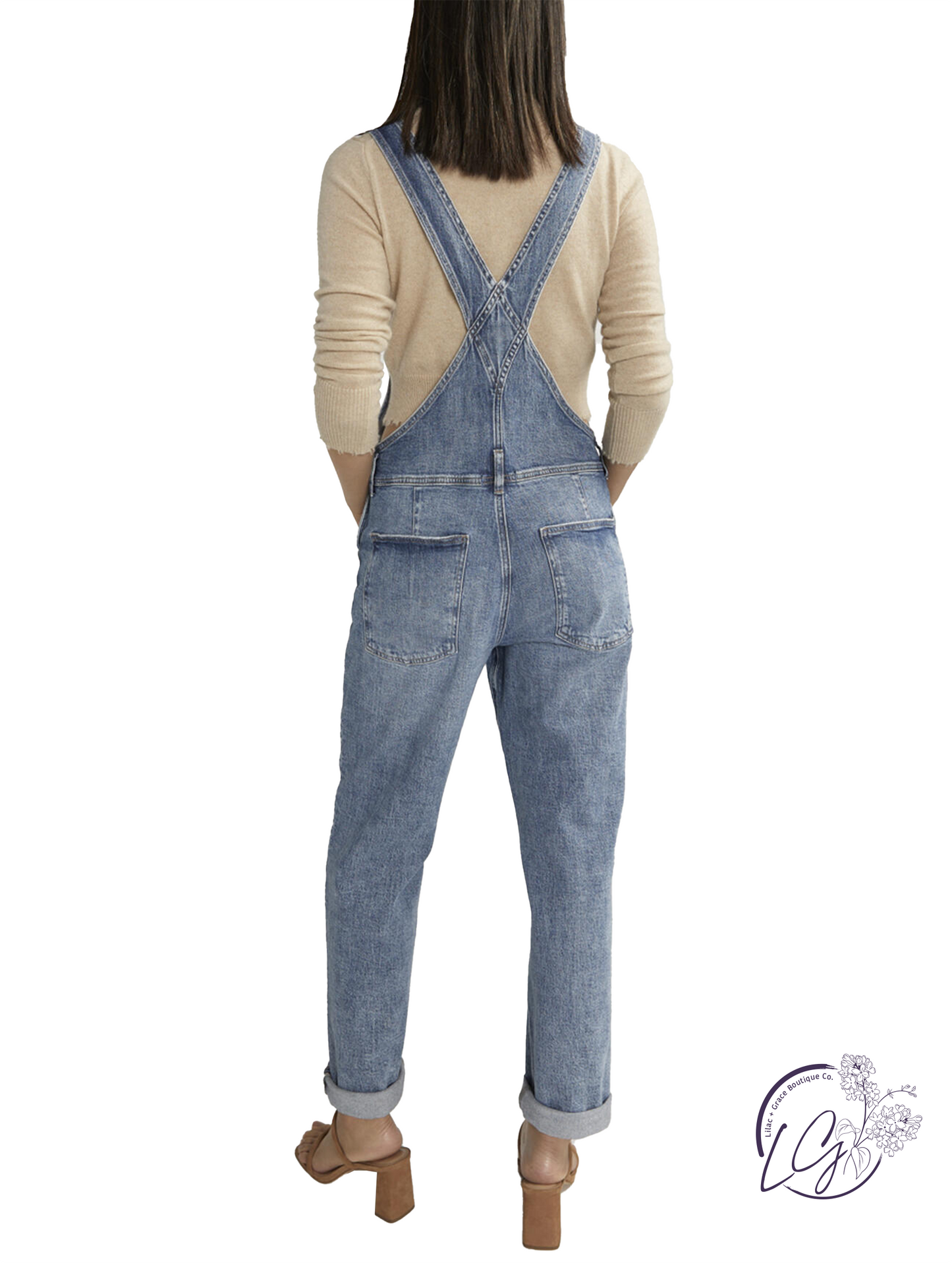 Samara Baggy Straight Leg Overalls by Silver Jeans